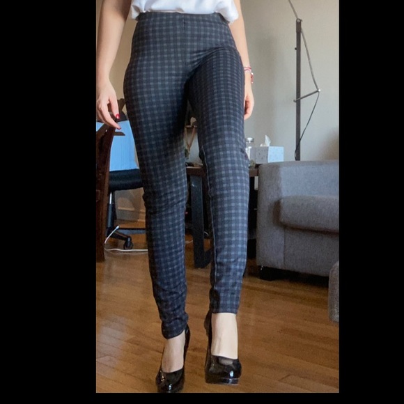 Grey and blue checkered skinny pants - Picture 4 of 5